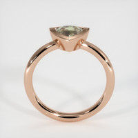 1.29 Ct. Yellowish Green Sapphire Ring, 18K Rose Gold 3